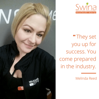 success waxing the city swina great graduates Melinda reed quote.png